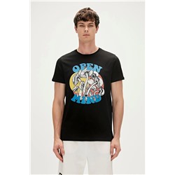 Bad Bear Open Mind T-shirt Siyah Baskılı Erkek Tişört 23.01.07.014-C01