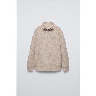 QUARTER-ZIP KNIT SWEATER
