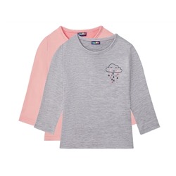 LUPILU® Kleinkinder Langarmshirts Mädchen, 2 Stück