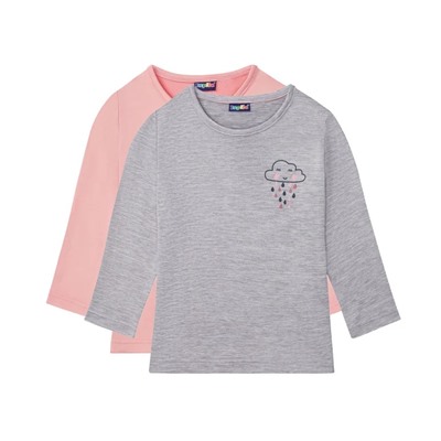 LUPILU® Kleinkinder Langarmshirts Mädchen, 2 Stück
