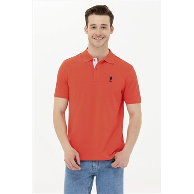 Erkek Kırmızı Basic Polo Yaka Tişört