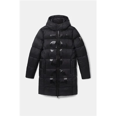 Chaqueta larga acolchada capucha