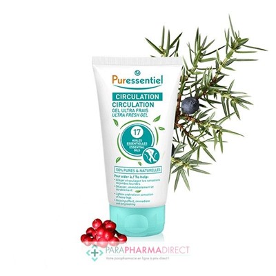 Puressentiel Circulation Gel Ultra Frais aux 17 Huiles Essentielles 2x125 mlLot  × 2