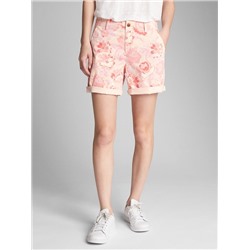 5" Girlfriend Chino Shorts with Floral Print