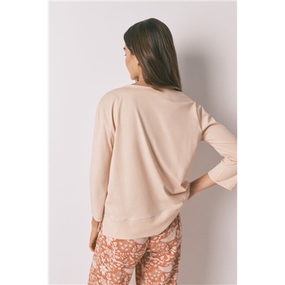 Camiseta manga ¾ 100% algodón naranja