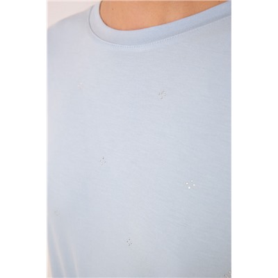 Pijama Capri viscosa brillos azul