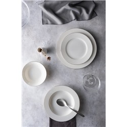 Galena 6 Kişilik 24 Parça Yemek Takımı - Beyaz/Silver