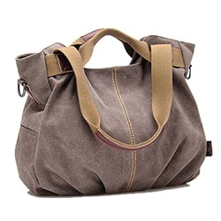YZSKY Leisure Canvas Travel Top Handle Bag Tote Handbags Shoulder Bag With Removable Adjustable Strap