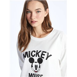 LC Waikiki Bisiklet Yaka Mickey Mouse Baskılı Uzun Kollu Kadın Pijama Takımı, LCW DREAM                                            
                                            Bisiklet Yaka Mickey Mouse Baskılı Uzun Kollu Kadın Pijama Takımı