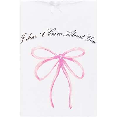 T-SHIRT WITH BOW PRINT