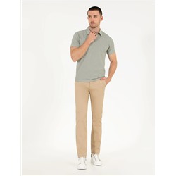 Bej Regular Fit Kanvas Pantolon