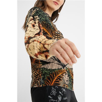 Chaqueta tricot tropical