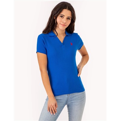SPLIT NECK RIBBED POLO SHIRT