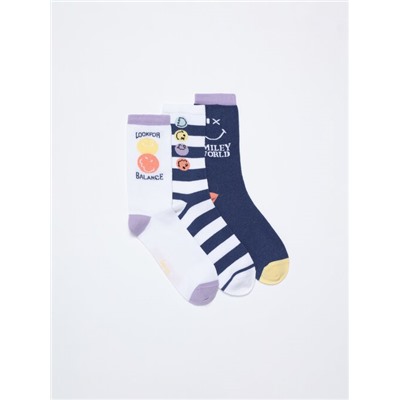 PACK OF 5 PAIRS OF LONG SMILEY® SOCKS