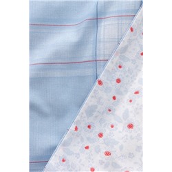 Blanch King Size %100 Pamuk Ranforce Baskılı Nevresim Takımı - Mavi
