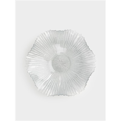 Ваза для фруктов, 32х7 см, стекло Р, серебристая, Avila