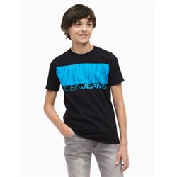 BOYS TRACK STRIPE CREWNECK T-SHIRT