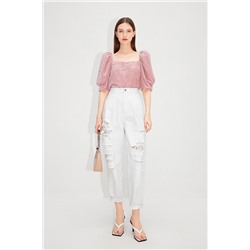 Top de seda Rosa viejo