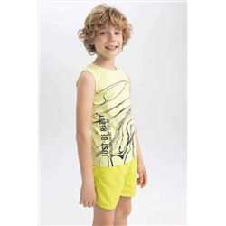 Erkek Çocuk Regular Fit Bisiklet Yaka Pamuklu Penye Atlet