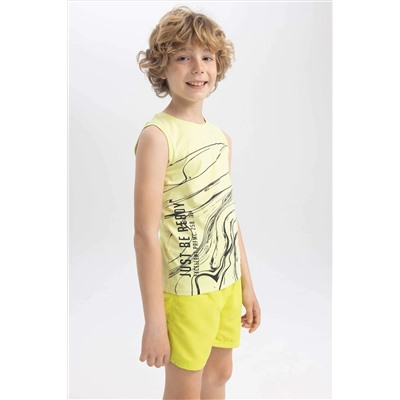 Erkek Çocuk Regular Fit Bisiklet Yaka Pamuklu Penye Atlet