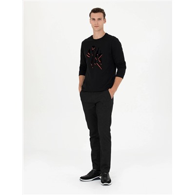 Siyah Regular Fit Sweatshirt