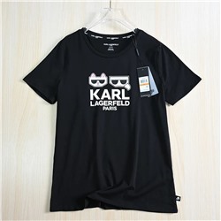 Повседневная футболка с мультяшным рисунком и круглым вырезом  KARL LAGERFEL*D ОРИГИНАЛ!