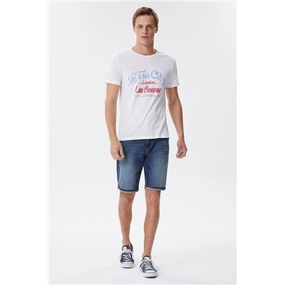Lee Cooper Fox Erkek O Yaka T-shirt Beyaz 222 LCM 242073