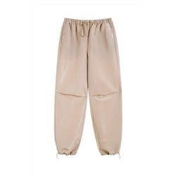 Jogger de tiro alto Beige