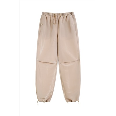 Jogger de tiro alto Beige