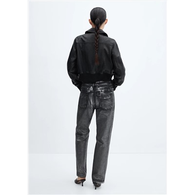 Jeans rectos foil