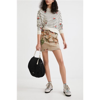 Minifalda de camuflaje floral