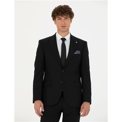 Siyah Slim Fit Takım Elbise
