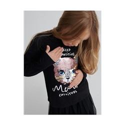 Langarmshirt mit magischen Pailletten