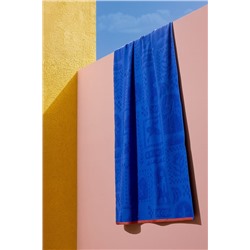 Mai %100 Pamuk Plaj Havlusu - Mavi - 70x150 cm