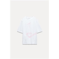 PRINTED T-SHIRT WITH BOW