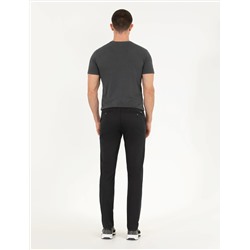 Siyah Regular Fit Kanvas Pantolon