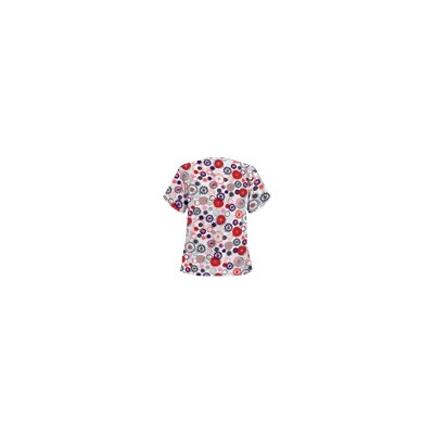 UA Signature Circle White Scrub Top
