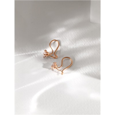 Серьги детские из золочёного серебра с фианитами 925 пробы 166з бесцветный