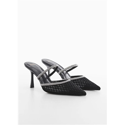Zapato tacón destalonado strass -  Mujer | MANGO OUTLET Melilla
