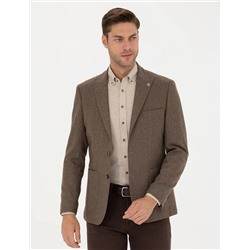 Kahverengi Slim Fit Ceket