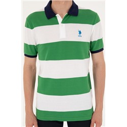 Erkek Regular Fit Polo Yaka Yeşil Tişört
