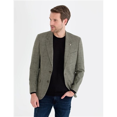 Haki Slim Fit Ceket