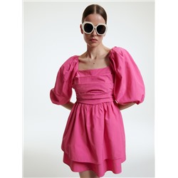 Minikleid mit Puffärmeln