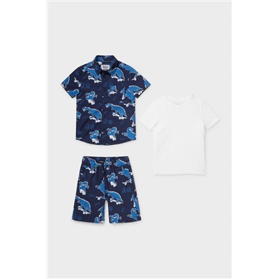 Set - Hemd, Kurzarmshirt und Shorts - Bio-Baumwolle