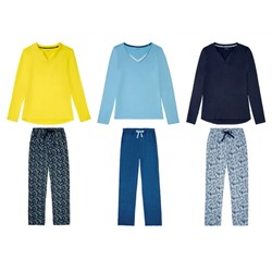 ESMARA® Pyjama Damen, mit Gummizugbund