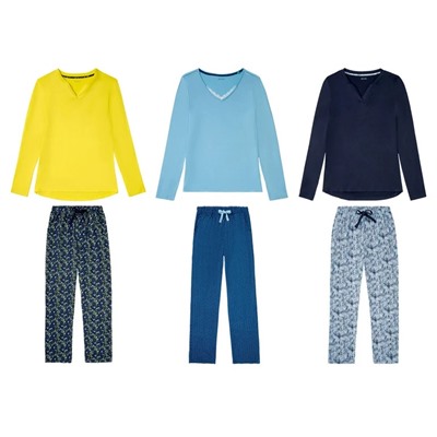ESMARA® Pyjama Damen, mit Gummizugbund