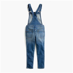Girls' stretch denim overalls