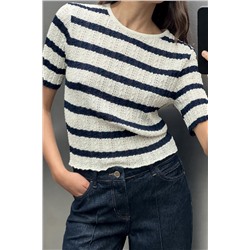 BIAS CUT POINTELLE T-SHIRT