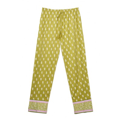 Pantalón largo 100% algodón flores