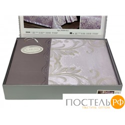 Постельное белье "Карвен" жаккард с оборкой семейный (613) (7пр.)